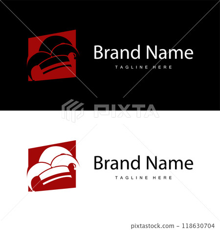 Simple colorful clown hat logo simple circus comedian equipment design template illustration 118630704