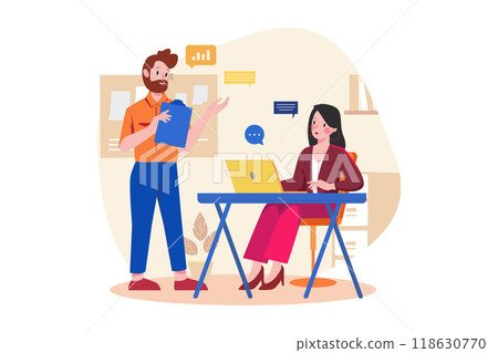 Business Activities Illustration concept. Flat illustration isolated on white background Business Activities Illustration concept. Flat illustration isolated on white background 118630770