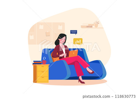 Business Activities Illustration concept. Flat illustration isolated on white background 118630773