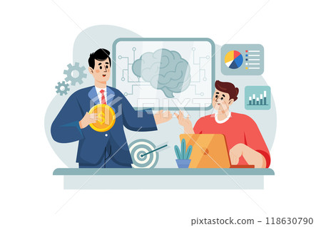 Business Startup Illustration concept. Flat illustration isolated on white background 118630790
