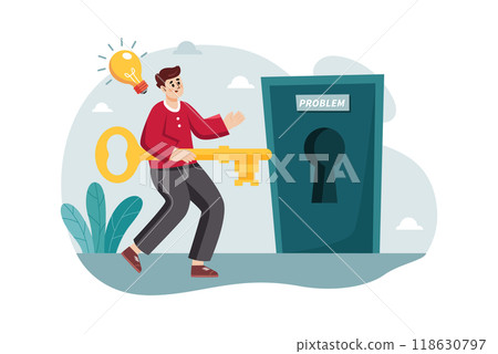Business Startup Illustration concept. Flat illustration isolated on white background Business Startup Illustration concept. Flat illustration isolated on white background 118630797