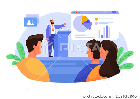 Business Startup Illustration concept. Flat illustration isolated on white background Business Startup Illustration concept. Flat illustration isolated on white background 118630800