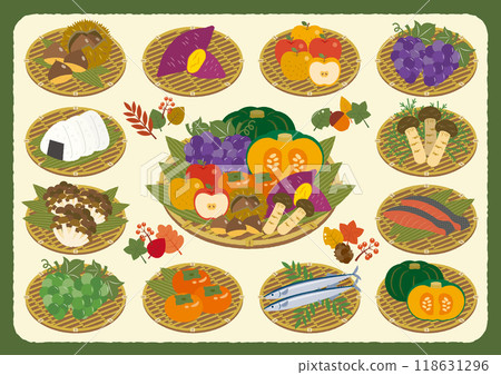 Autumn taste illustration set 118631296