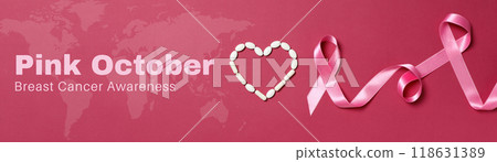 A beautiful thematic card for breast cancer month A beautiful thematic card for breast cancer month 118631389