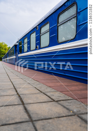 Blue carriages of the children's railway to Minsk Blue carriages of the children's railway to Minsk 118631882