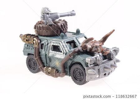 Old armored personnel carrier on a unified platform battle isolated on a white background. Thailand military equipment. Old armored personnel carrier on a unified platform battle isolated on a white background. Thailand military equipment. 118632667