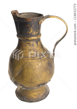 Antique metal jug, pot, jar 118632773