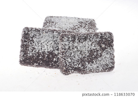Tasty cookie and cakes isolated on white background Tasty cookie and cakes isolated on white background 118633070