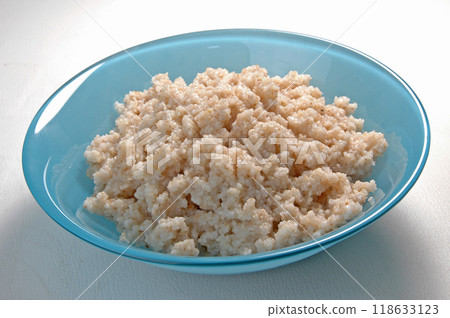 groats in plate on white groats in plate on white 118633123