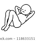 白小先生嘗試腹肌。 118633151