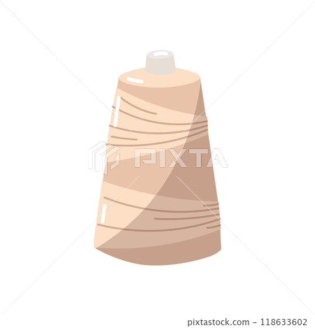 illustration of spool with threads on white 118633602