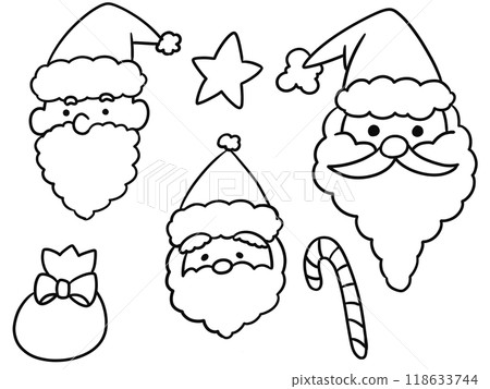 Simple and set illustration of Santa Claus 118633744