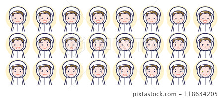 Male hygiene clothing facial expression set 118634205