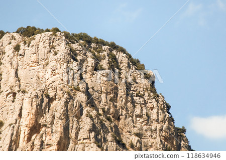 Harmankaya Canyon, Bilecik, Turkey. Harmankaya Canyon is located in Harmankaya Nature Park. Magnificent natural scenery, hills and rocks in which the canyon is located. 118634946