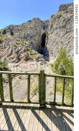 Harmankaya Canyon, Bilecik, Turkey. Harmankaya Canyon is located in Harmankaya Nature Park. Magnificent natural scenery, hills and rocks in which the canyon is located. 118634991