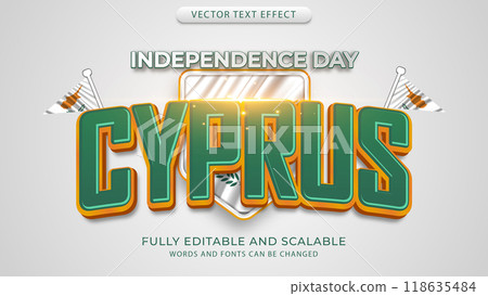 Editable text effects with the theme of independence day of world countries 118635484