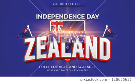 Editable text effects with the theme of independence day of world countries 118635635