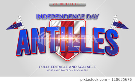 Editable text effects with the theme of independence day of world countries 118635676