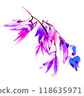 Tree foliage in violet colors 118635971