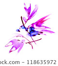 Tree foliage in violet colors 118635972