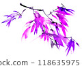 Tree foliage in violet colors 118635975
