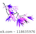 Tree foliage in violet colors 118635976
