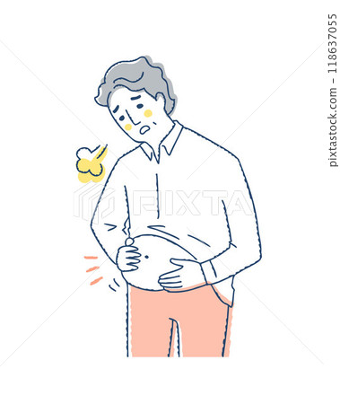 一個擔心自己胖胖的肚子的男人 118637055