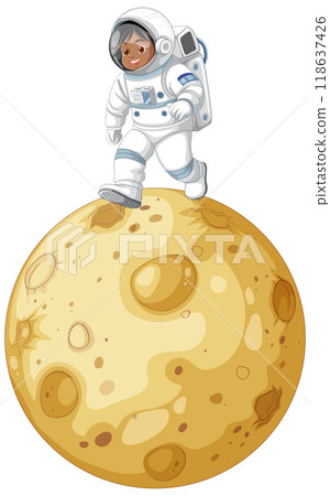 Kid Astronaut Exploring the Moon Kid Astronaut Exploring the Moon 118637426