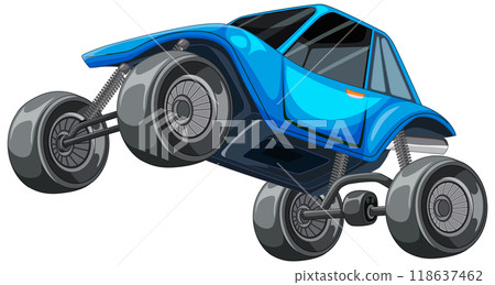 Blue Off-Road Vehicle Illustration Blue Off-Road Vehicle Illustration 118637462