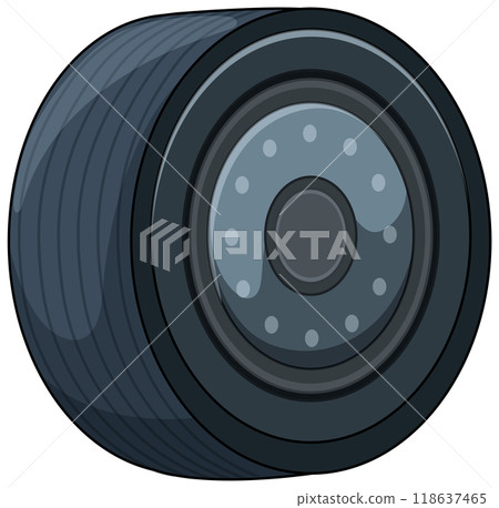 Detailed Car Tire Illustration Detailed Car Tire Illustration 118637465