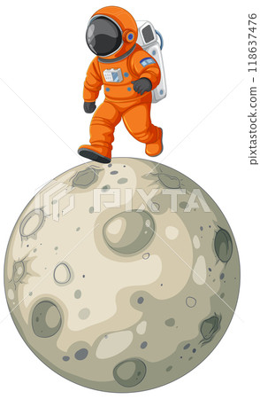 Astronaut Walking on the Moon 118637476