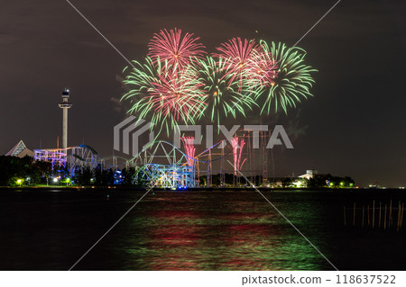 Kanagawa Prefecture: Hakkeijima Fireworks Symphony - Fireworks display over the sea 118637522
