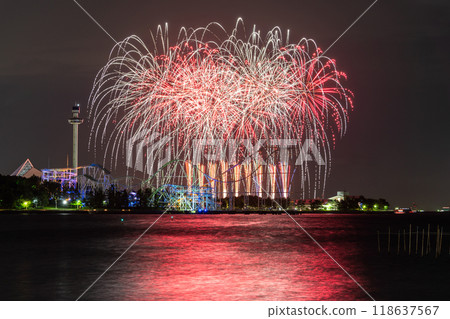 Kanagawa Prefecture: Hakkeijima Fireworks Symphony - Fireworks display over the sea 118637567