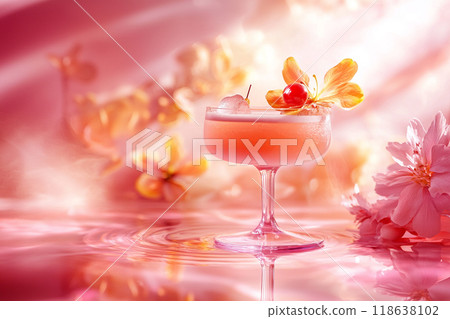 Tropical Cocktail in Pink Tropical Cocktail in Pink 118638102