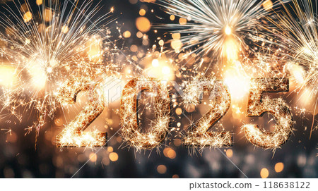 New Year 2025 Fireworks 118638122