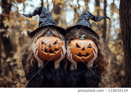 Halloween Witch Twins Halloween Witch Twins 118638134