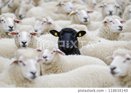 Black Sheep Among White Flock Black Sheep Among White Flock 118638140