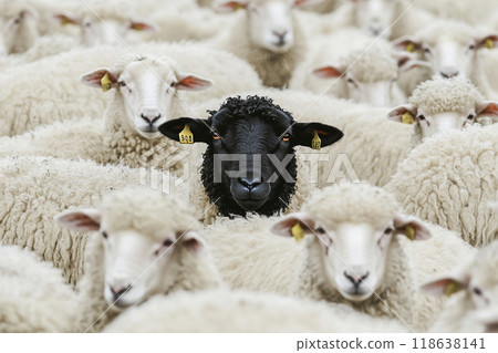 Black Sheep Among White Flock Black Sheep Among White Flock 118638141