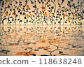 Floral art inside the Grand Mosque in Abu Dhabi, Middle East 118638248