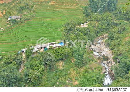 Rice terraces in Sapa, Lao Cai Province, Southeast Asia Rice terraces in Sapa, Lao Cai Province, Southeast Asia 118638267