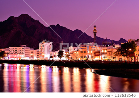 馬斯喀特，阿曼，中東的夜景 118638546