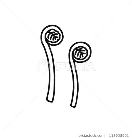 主發野菜線描 118638901