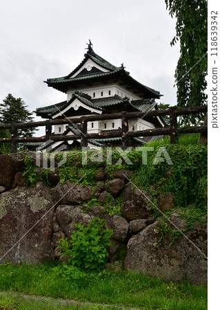 Hirosaki Castle 006 Honmaru Castle Tower Stone Wall Hirosaki Castle 006 Honmaru Castle Tower Stone Wall 118639342