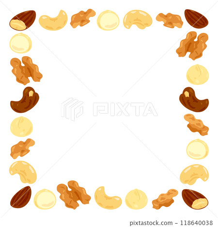 混合堅果排列成方拱形 118640038