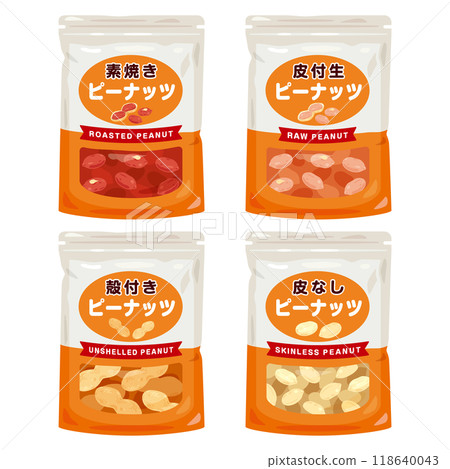 Peanuts set in a bag 118640043