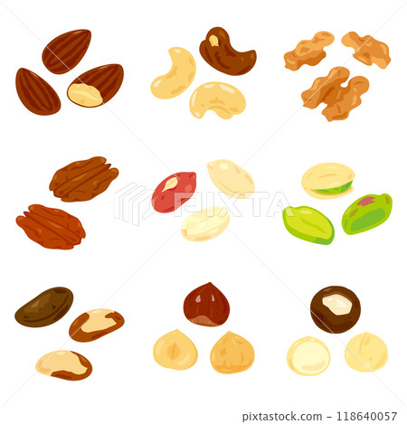 Set of various nuts Set of various nuts 118640057