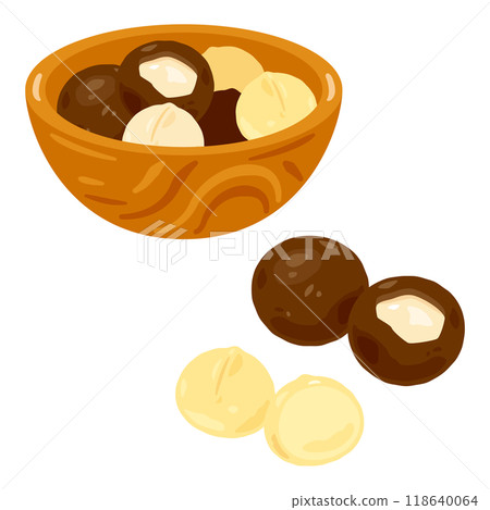 澳洲堅果放入碗中 118640064