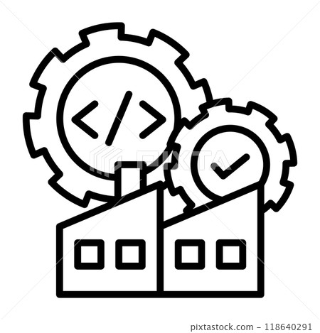 An icon representing the mechanization of... - Stock Illustration ...
