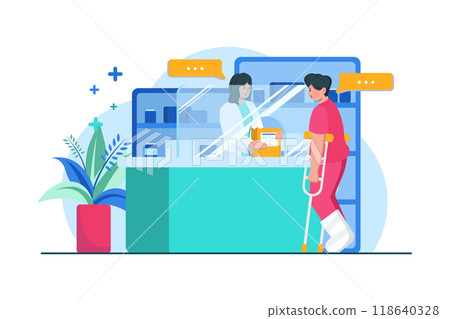 Medical Pharmacy Illustration Concept 118640328