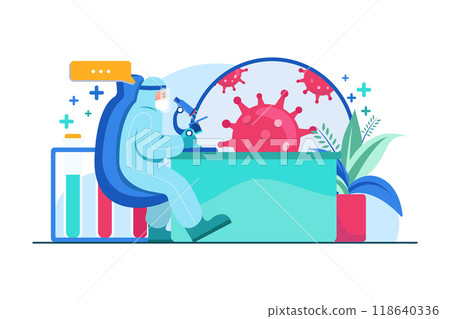 Medical Research Team Working On Lab 118640336